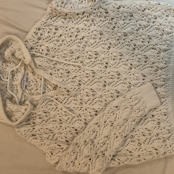 White cotton summer sweater - Picture 3 of 5